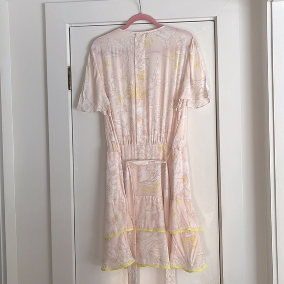 Reiss Carlotta Tie Waist Flippy Mini Dress Size 14 - Picture 6 of 11